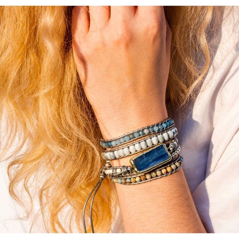 Healing Topaz Wrap Bracelet Gold